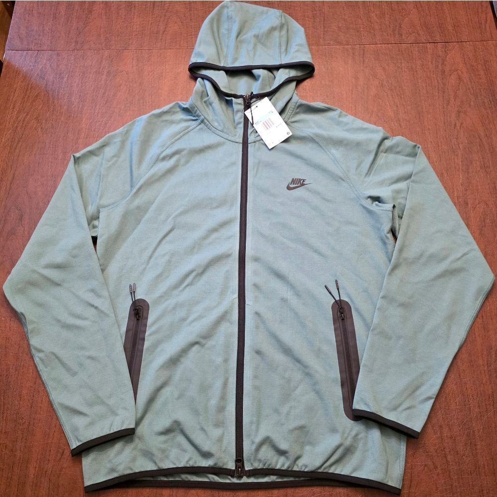 Nike Tech Lightweight Knit Full-Zip Hoodie Bicoatal Green FD4501-361 Men's M
